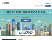Tablet Screenshot of corporatesigns.ca